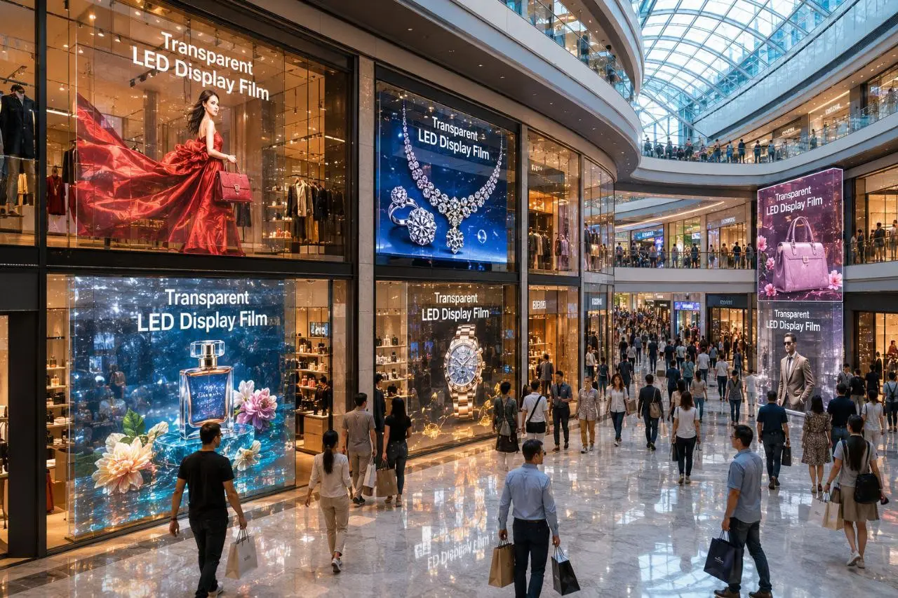 Transparente Outdoor-LED-Medienfassade