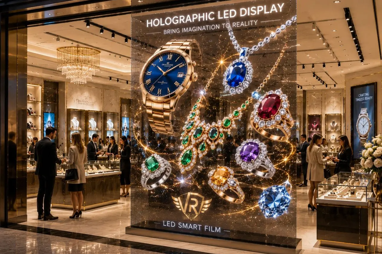 Schaufenster-Werbung mit LED Smart Film